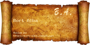 Bort Alba névjegykártya